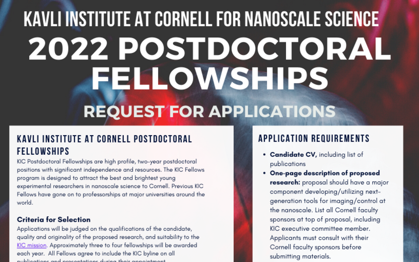 Hiring advertisement for postdoctoral fellowship in condensed matter experimental physics