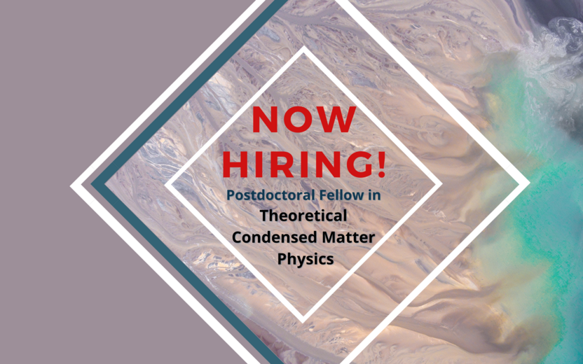 Hiring advertisement for postdoctoral fellowship in condensed matter theory